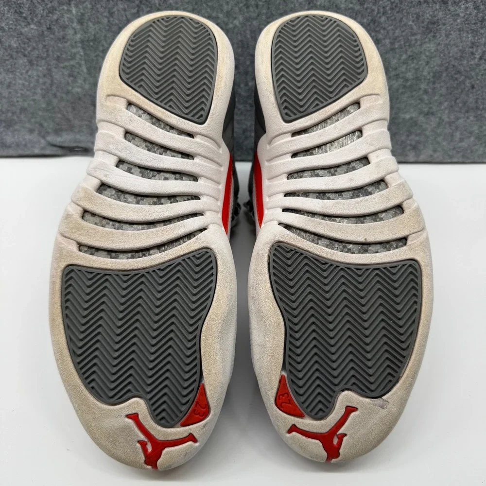 Jordan 12 Retro Cool Grey Mens Size 8.5 Grey Orange White 130690-012